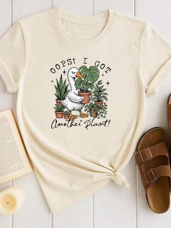 Oops I Got Another Plant Shirt, Funny Goose Plant Lover Tee - Picture 1 of 3